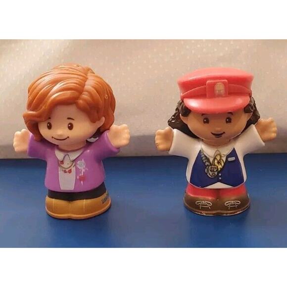 Fisher-Price Little People 2016 Mom 2016 Train Conductor Figures Flaws - Picture 1 of 13
